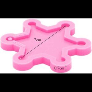 Glossy Police Badge Sign Symbol Keychain Silicone Mold with Hole for DIY Luggage